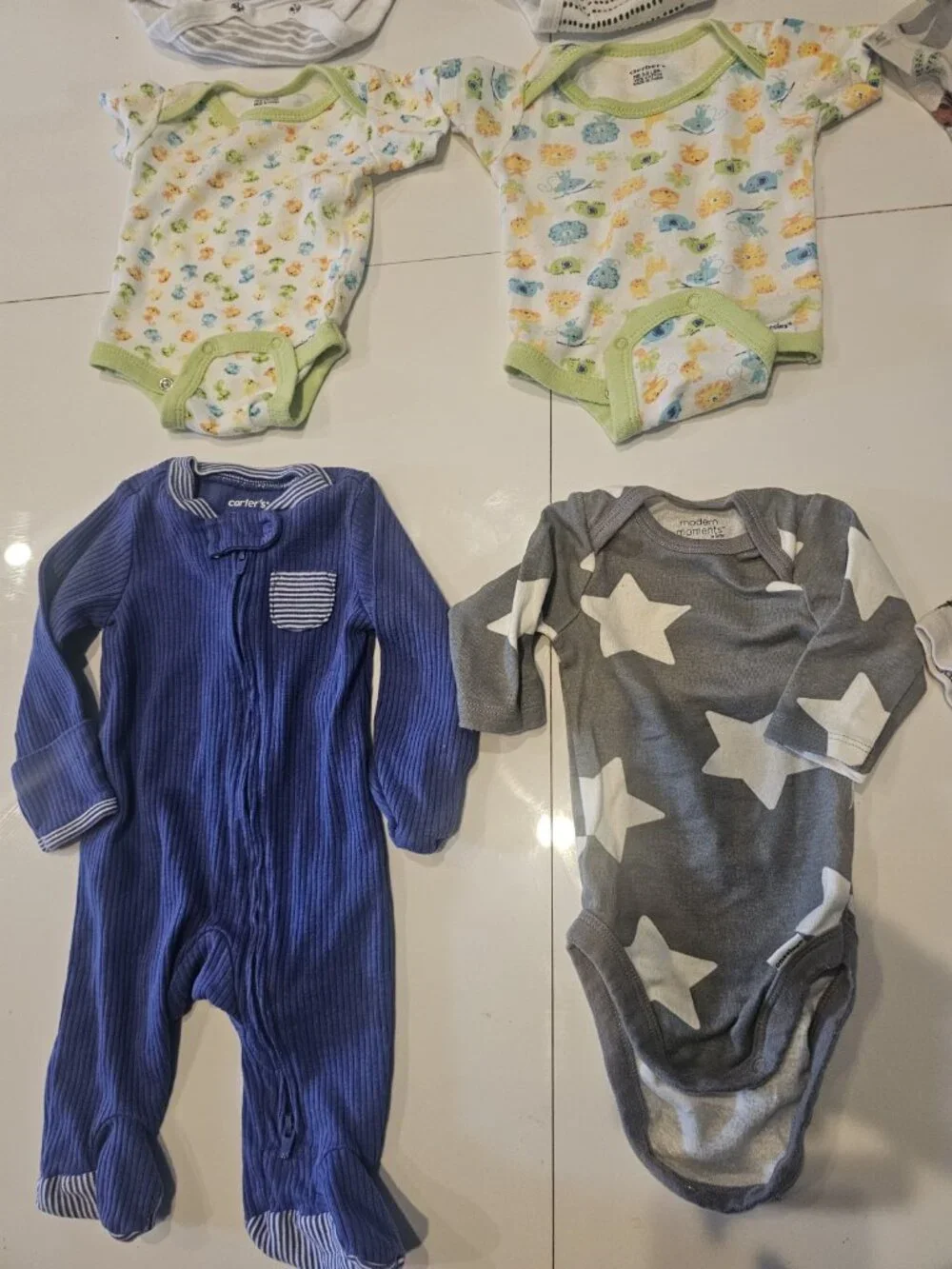 Newborn Carter's Gerber Modern Moments Body Suits Sleeper One Piece Boys 12...
